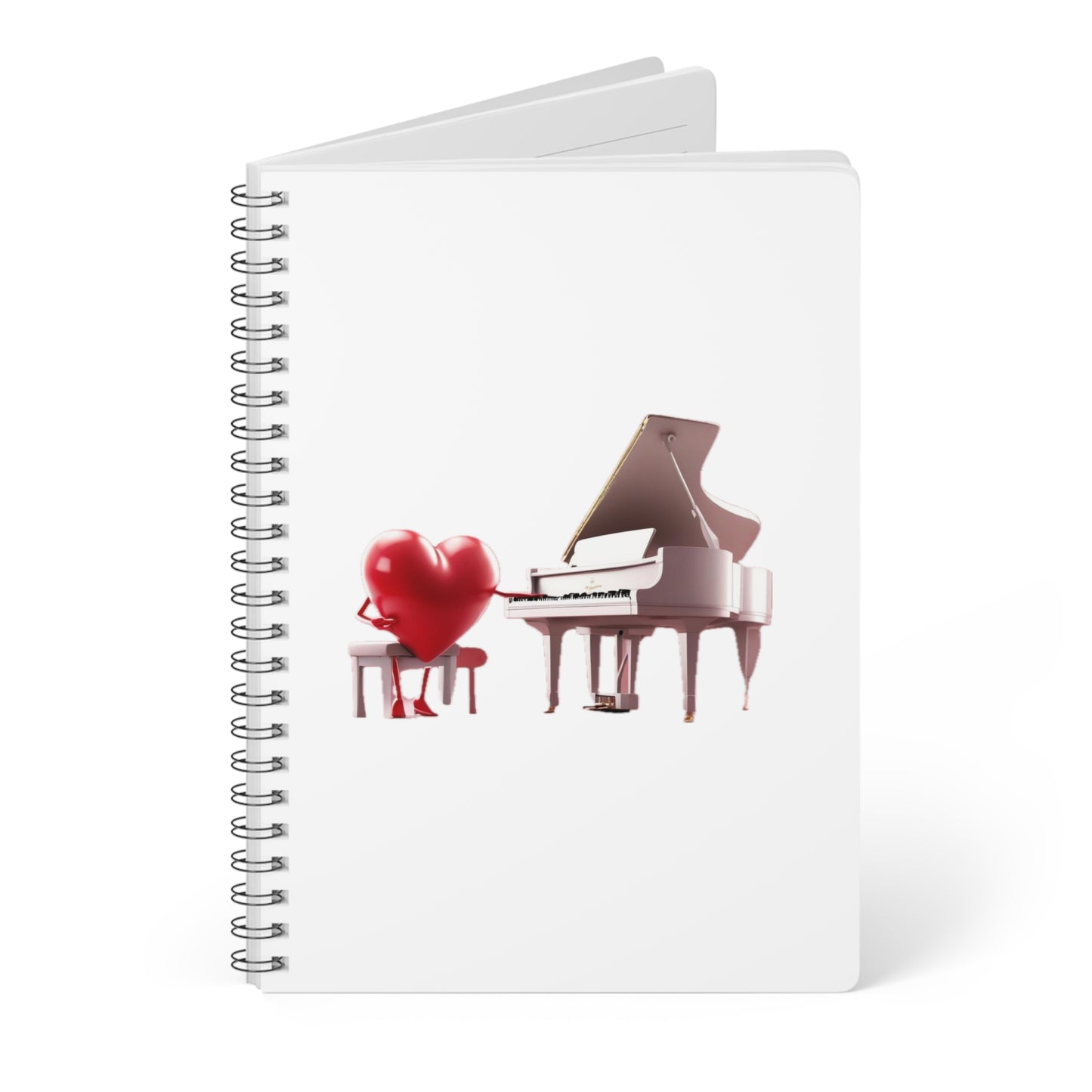 I love piano A5 wirebound notebook