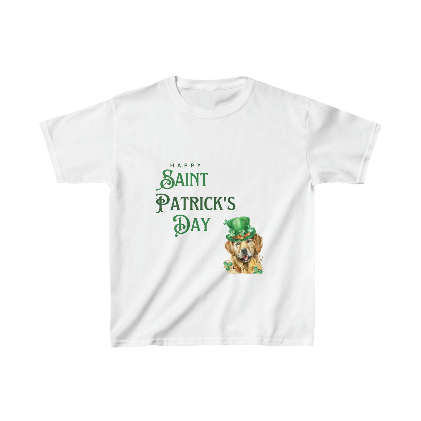 St Patrick’s Day Kid T Shirt Golden Retriever