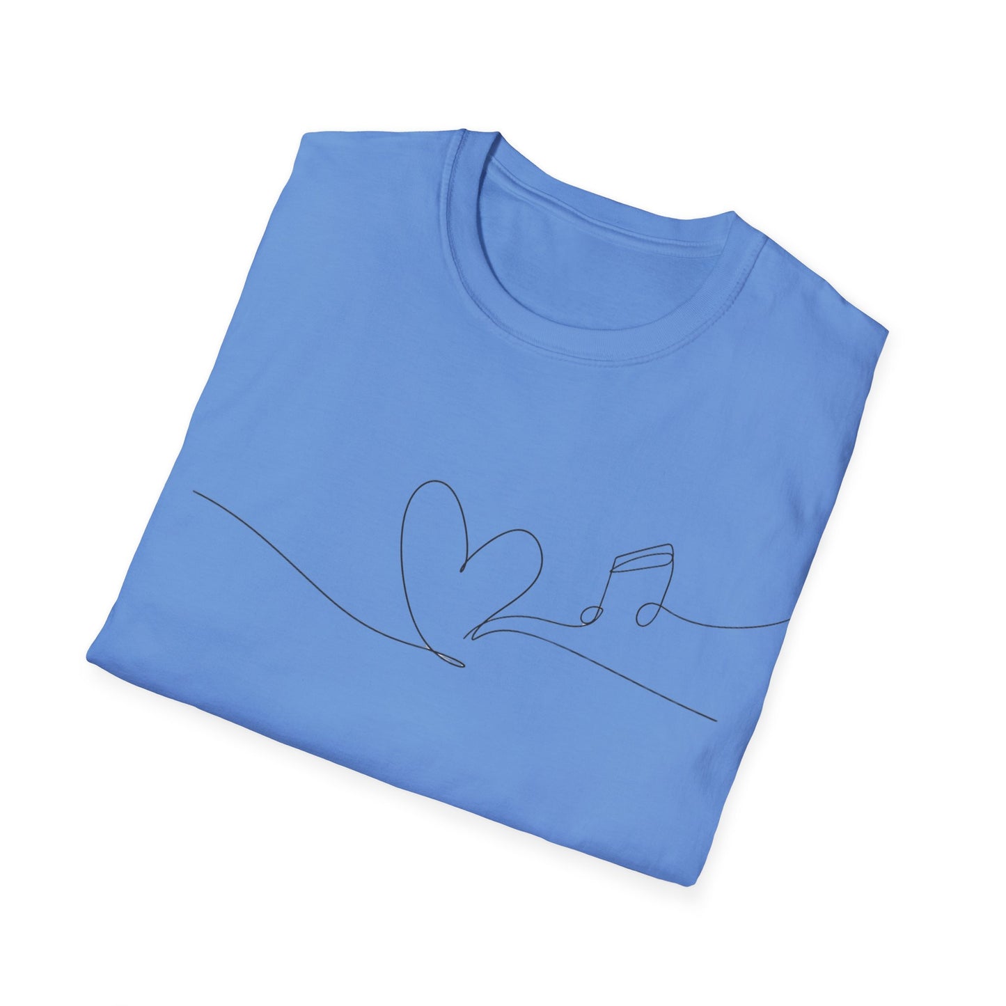 Follow the heart that follows music Unisex Softstyle T-Shirt (4 colours)