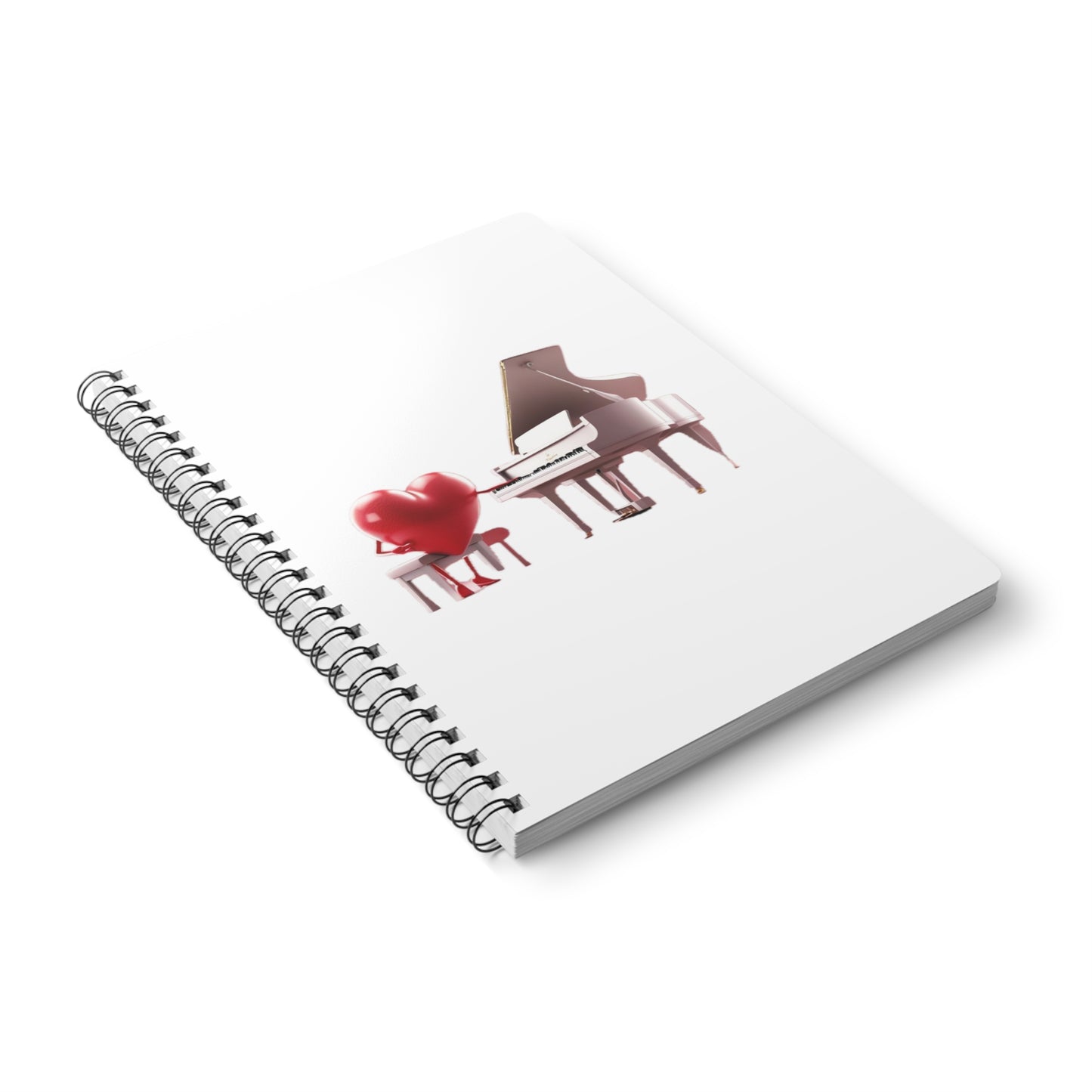 I love piano A5 wirebound notebook