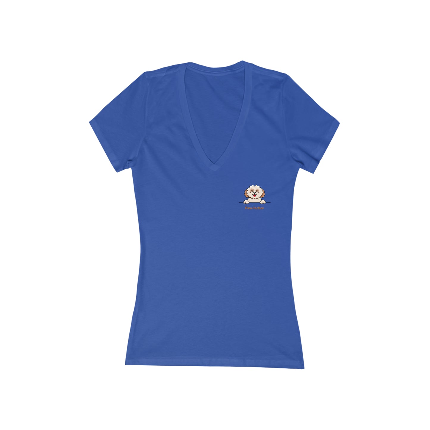 Pawfection Women's Jersey Short Sleeve Deep V-Neck Tee