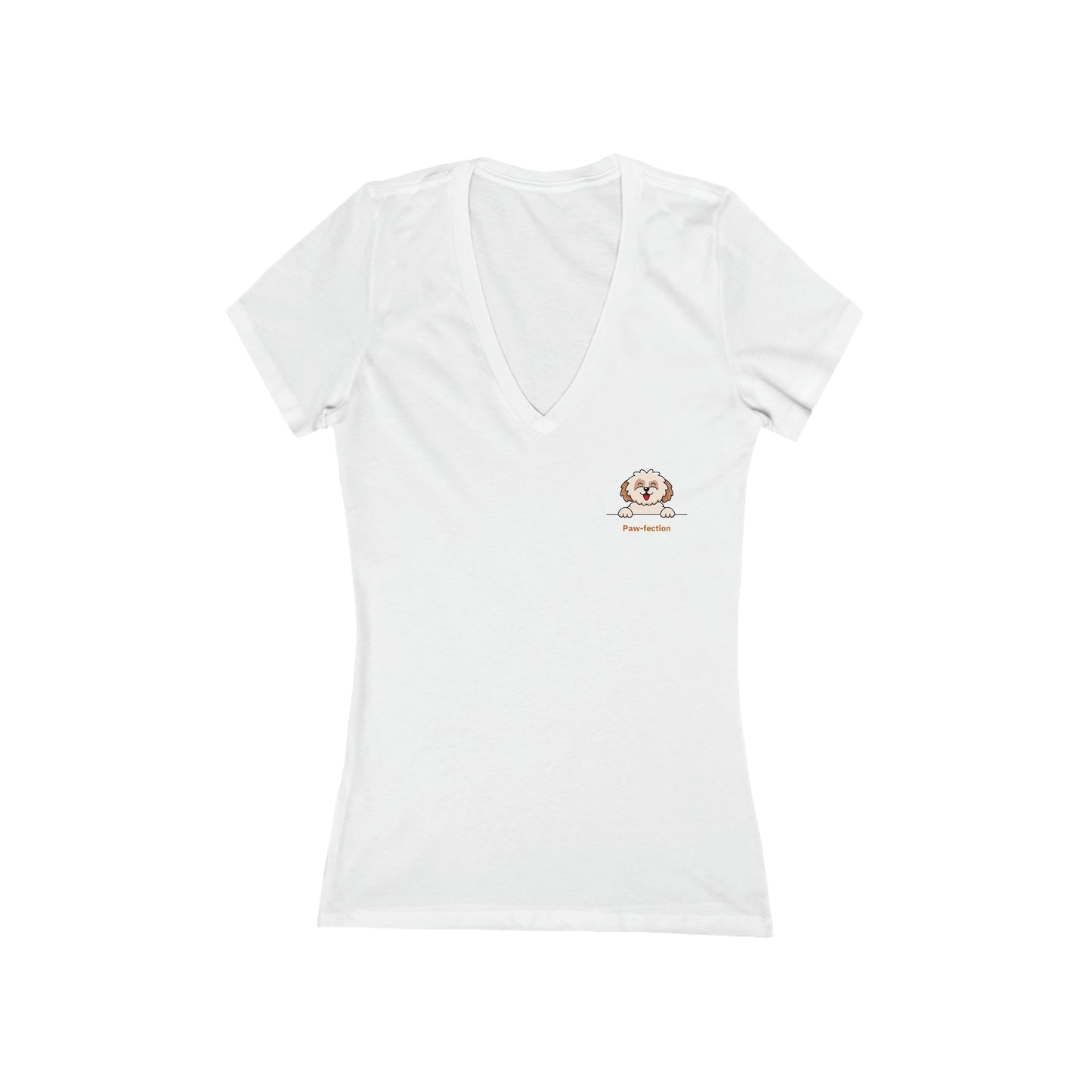 Pawfection Women's Jersey Short Sleeve Deep V-Neck Tee