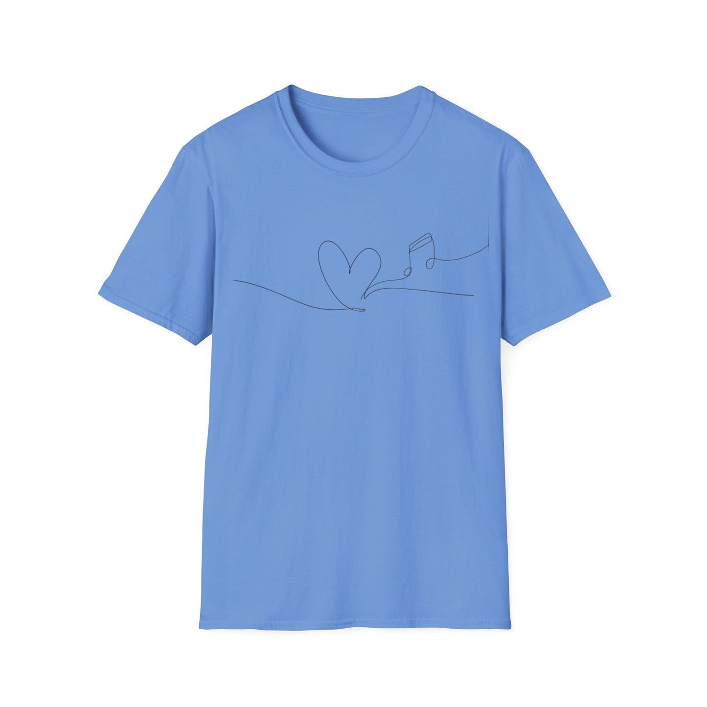 Follow the heart that follows music Unisex Softstyle T-Shirt (4 colours)